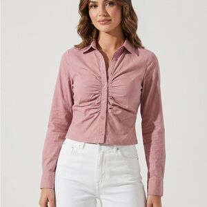 Love Tree Mauve Button-Down Shirt
